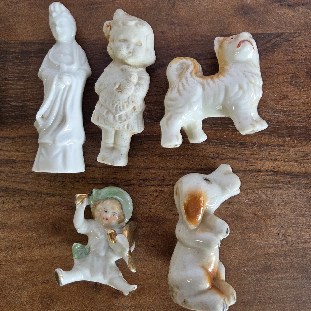 Antique Porcelain Figurine Lot (x5)